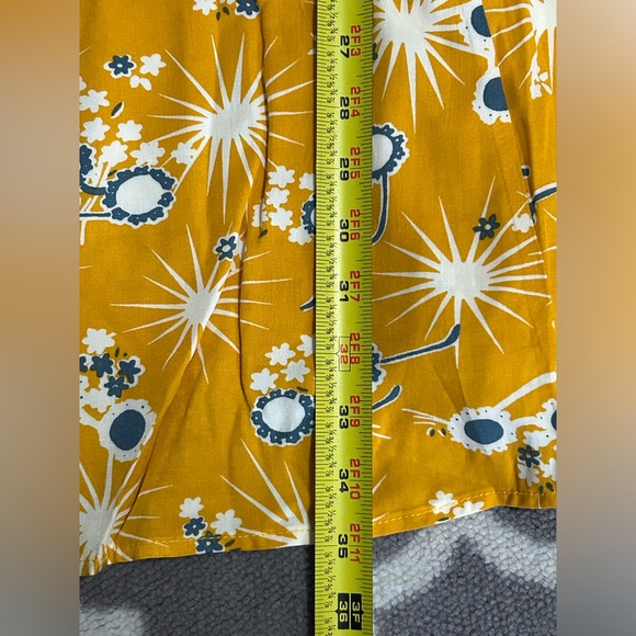 ModCloth On Cloud Nineties Yellow Printed Shift Mini Dress NWT Size Large - Picture 8 of 9